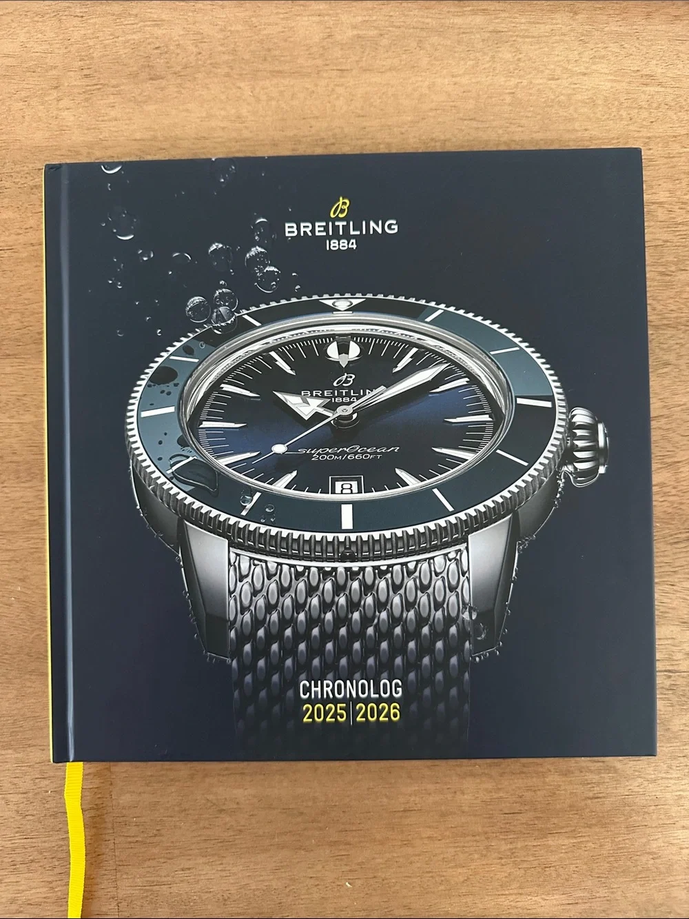Breitling Coffee Table Book Navy Blue and Silver Chronolog